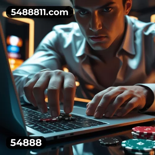 Imagem promocional da 54888 mostrando a plataforma e suas vantagens