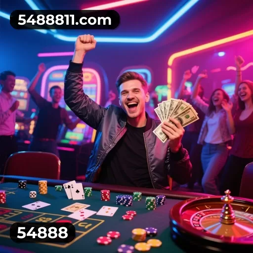 Imagem promocional da 54888 mostrando a plataforma e suas vantagens